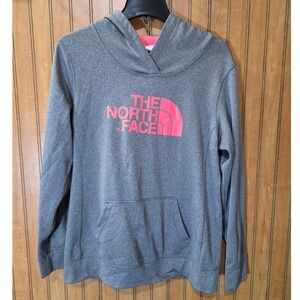 The‎ North Face Hoodie Pullover Activewear Athletic Top Gray Pink Womens M